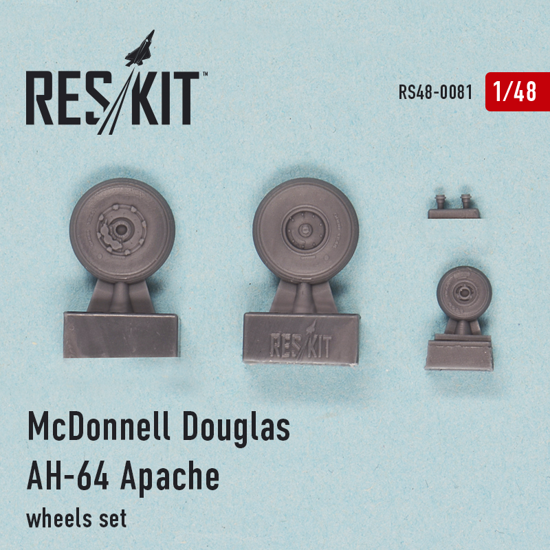 1/48 Douglas AH-64 Apache wheels set (ACAD,HAS)