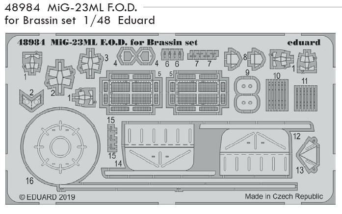 SET MiG-23ML F.O.D. for Brassin set (EDU)