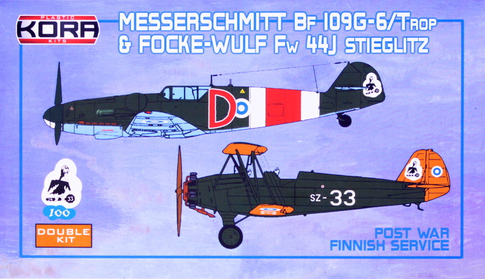 1/72 Bf 109G-6 & Fw 44J Finnish Post War 2-in-1