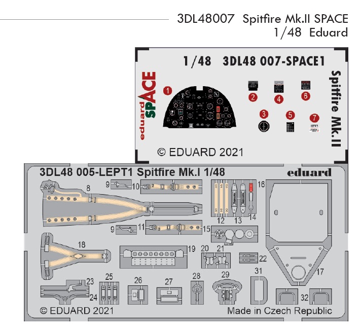 1/48 Spitfire Mk.II SPACE 3D (EDU)