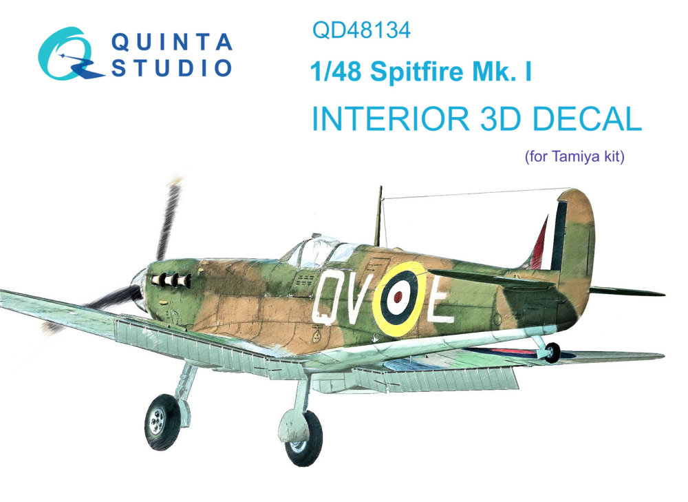 1/48 Spitfire Mk.I 3D-Printed&col.Interior (TAM)