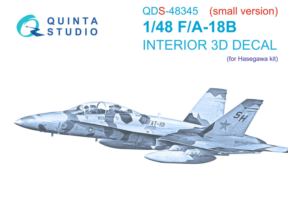 1/48 F/A-18B 3D-Printed&col. Interior (HAS) SMALL