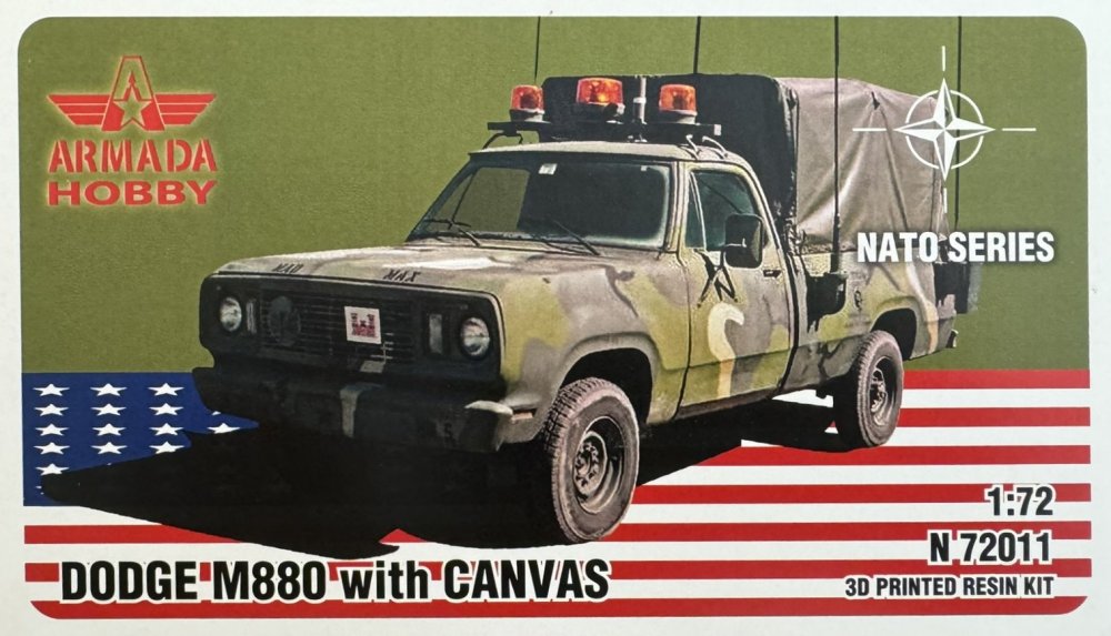 1/72 Dodge M880 w/ Canvas (3D printed resin kit)