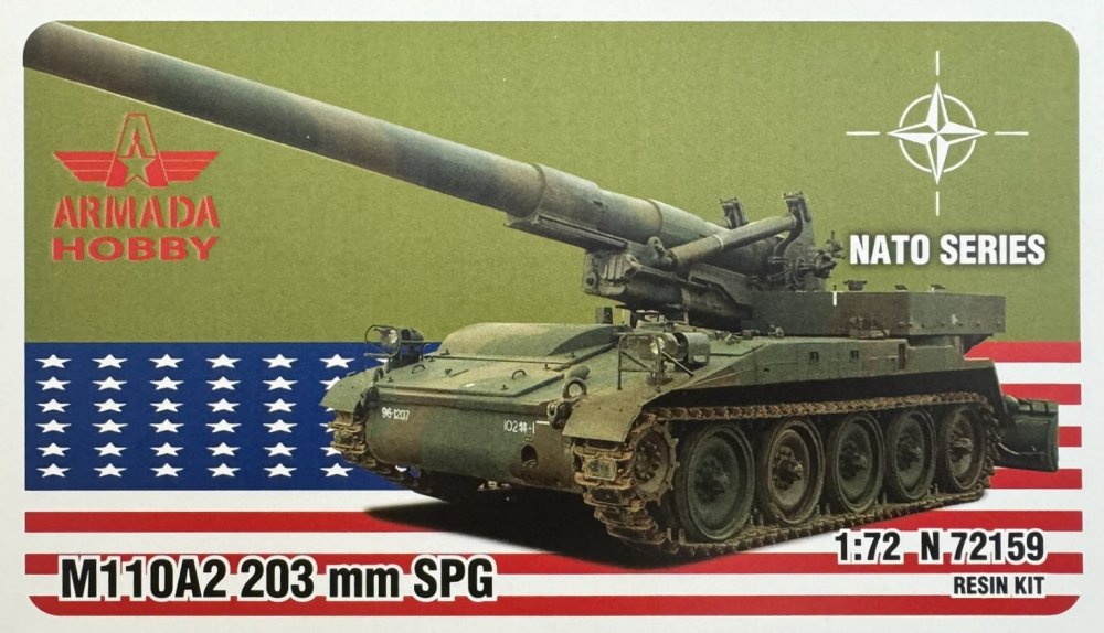 1/72 M110A2 203mm SPG (resin kit)