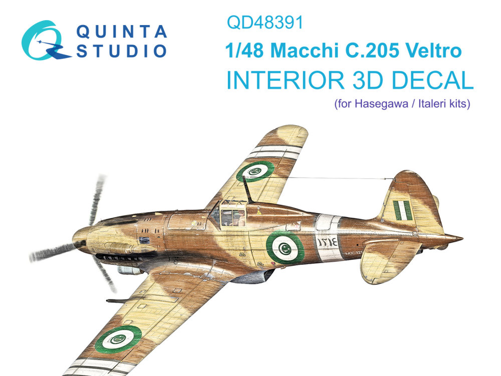 1/48 Macchi C.205 Veltro 3D-Print.&col.Interior