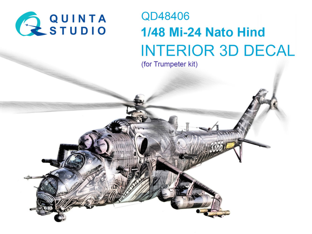1/48 Mi-24 Nato Hind 3D-Print.&col.Interior (TRUM)
