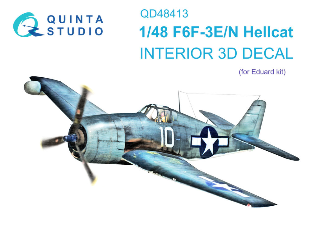 1/48 F6F-3E/N Hellcat 3D-Print.&col.Interior (EDU)