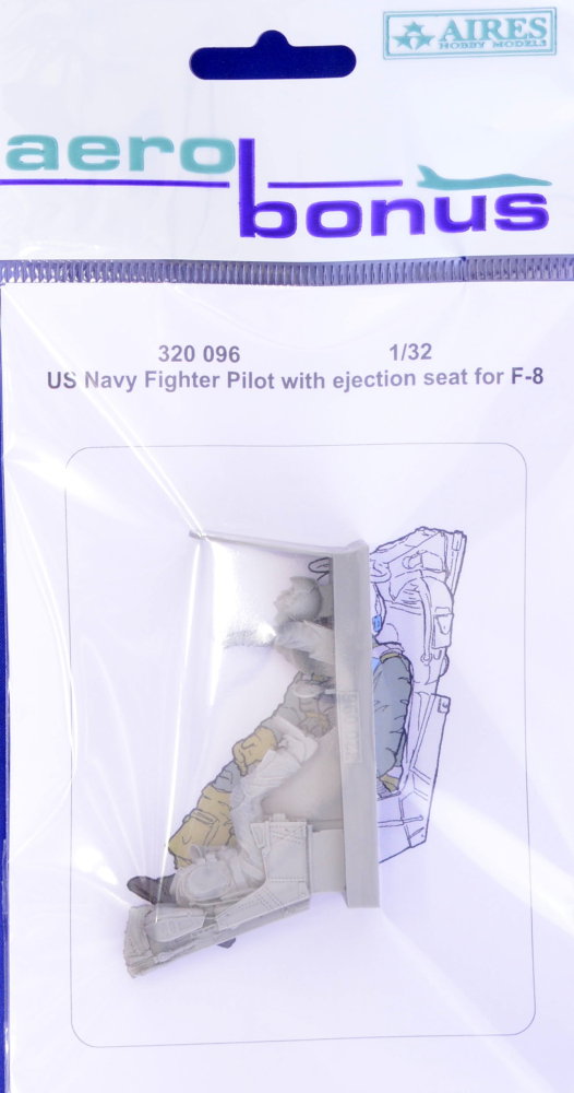 1/32 US Navy Fighter Pilot w/ eject.seat for F-8