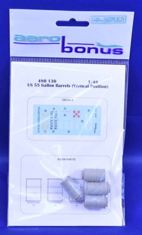 1/48 US 55 gallon barrels (vertical position)