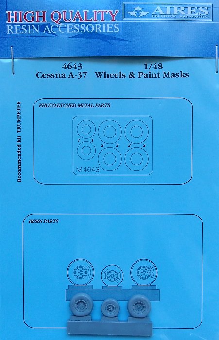 1/48 Cessna A-37 wheels & paint masks (TRUMP)