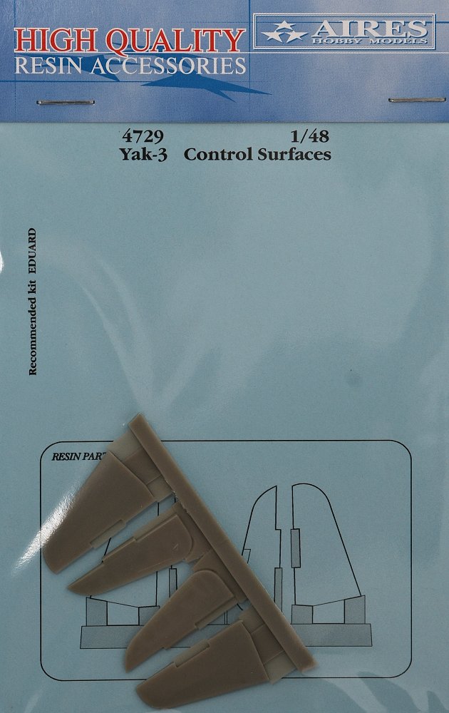 1/48 Yak-3 control surfaces (EDU)