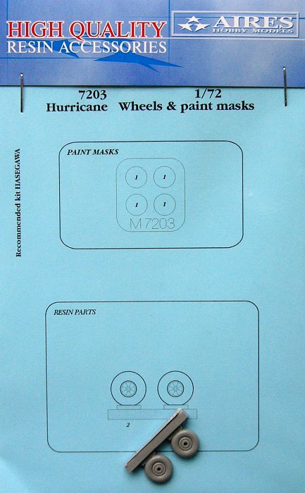 1/72 Hurricane wheels & paint masks  (HAS)