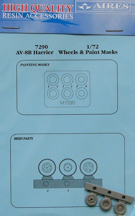 1/72 AV-8B Harrier wheels&paint masks