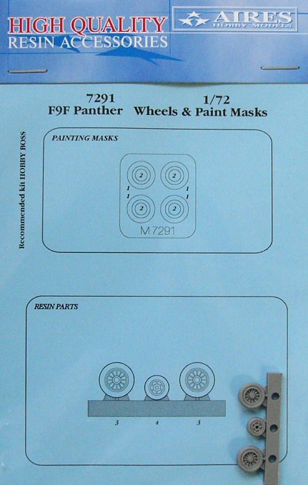 1/72 F9F Panther wheels & paint masks (HOBBYB)