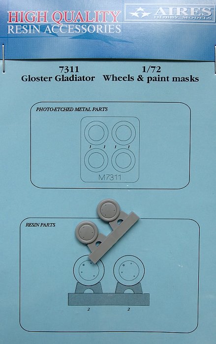 1/72 Gloster Gladiator wheels & paint masks