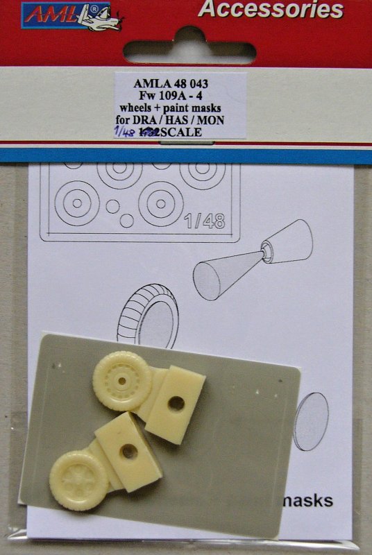 1/48 Fw 190A-4 wheels & paint masks (DRAG/HAS/MON)