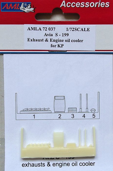 1/72 Avia S-199 exhaust&engine oil cooler (KP)