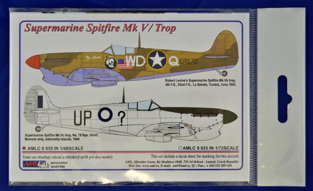 1/48 Decals Spitfire Mk.V/Trop (2 versions)
