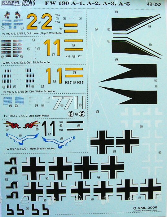 1/48 German Aces in Fw 190 A-1/2/3/5  Part I.