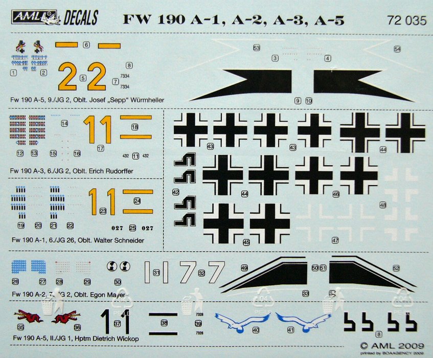 1/72 German Aces in Fw 190 A-1/2/3/5  Part I.