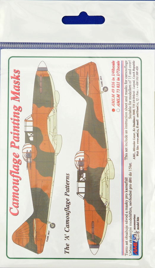 1/48 Camouflage masks Defiant Mk.I 'A'