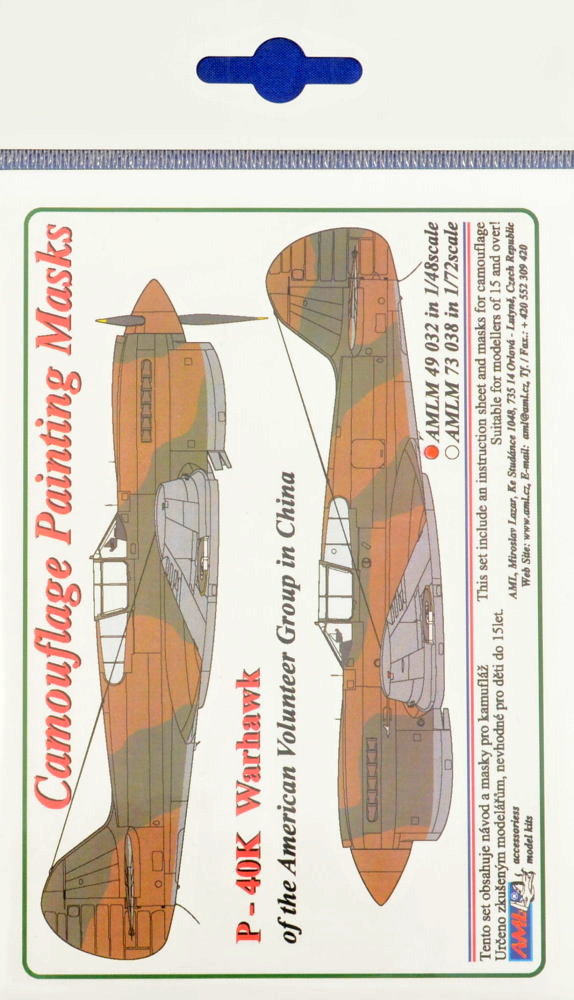 1/48 Camouflage masks P-40K Warhawk Volunteers