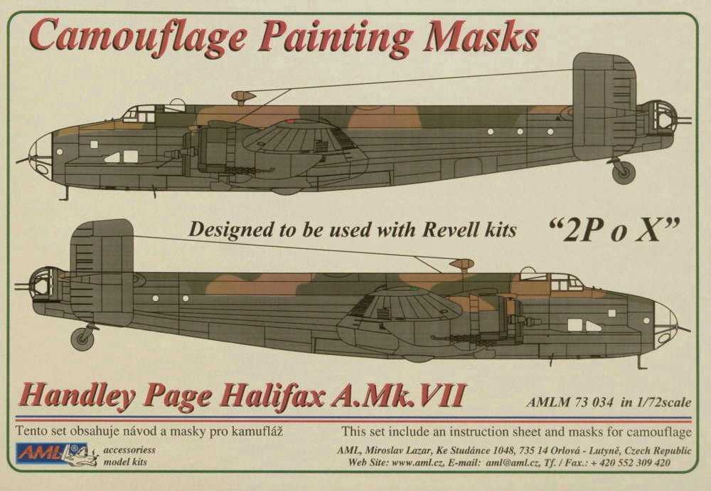 1/72 Camouflage masks HP Halifax A.Mk.VII (REV)