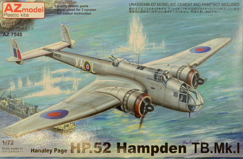 MODELIMEX Online Shop | 1/72 Handley Page HP.52 Hampden TB.Mk.I (3x ...