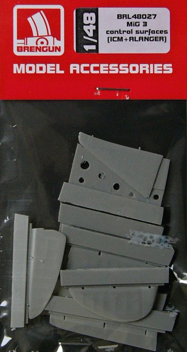 1/48 MiG 3 control surfaces (ICM/ALANGER)