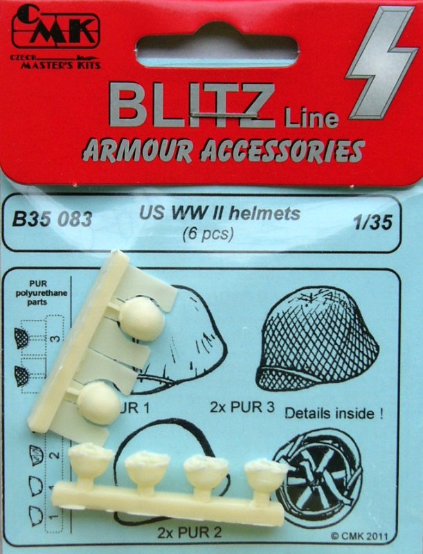 1/35 US helmets WWII (6 pcs.)