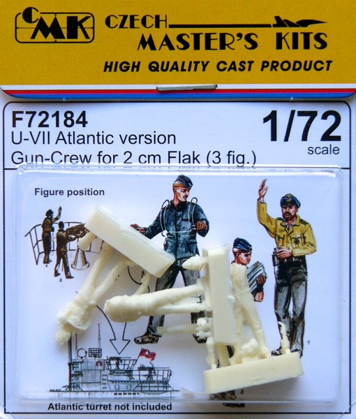 1/72 U-VII Atlantic version Gun-Crew for 2cm Flak