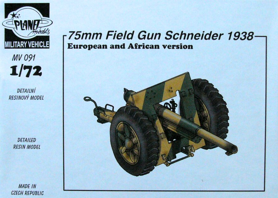 1/72 75mm Field Gun Schneider 1938 (2 versions)