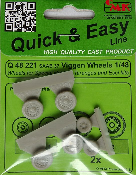 1/48 SAAB 37 Viggen wheels (TARA/SP.HOBBY)