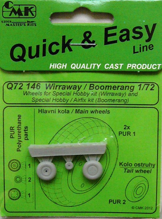 1/72 Wirraway/Boomerang wheels set (SP.HOBBY/AIRF)