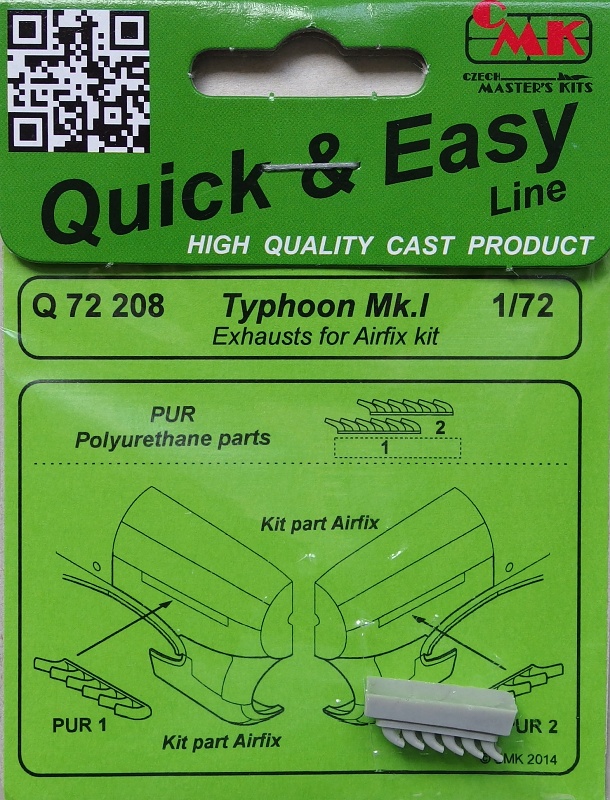 1/72 Typhoon Mk.I - exhausts (AIRFIX)