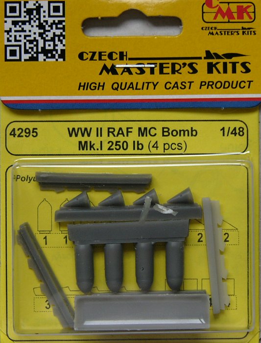 1/48 RAF WWII MC Bomb Mk.I 250 lb (4 pcs.)