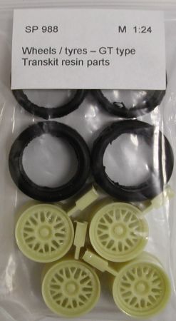 1/24 Wheels/tyres GT type Transkit resin parts