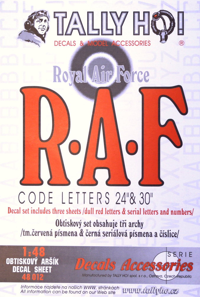 1/48 RAF Code Lett.Red+s.n.