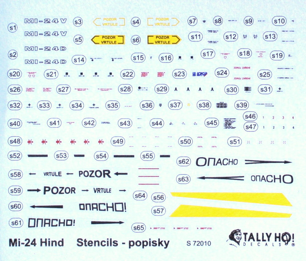 1/72 Mi-24 Stencils CZ