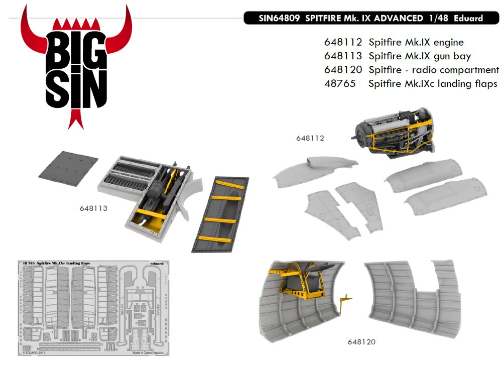 BIGSIN 1/48 SPITFIRE Mk. IX ADVANCED (EDU)