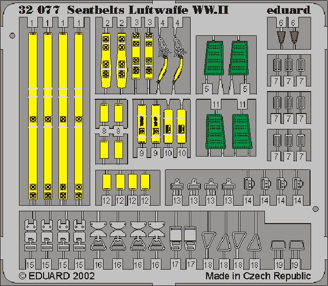 SET Seatbelts Luftwaffe WWII    color