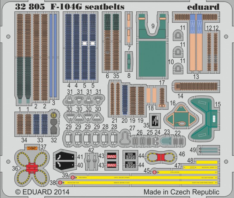 SET F-104G seatbelts (ITAL)