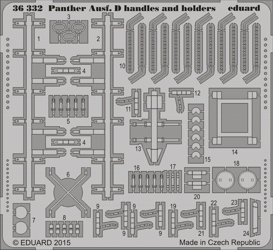 SET Panther Ausf. D handles and holders (TAM)