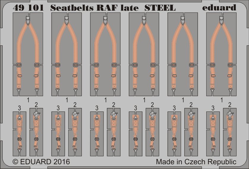 SET 1/48 Seatbelts RAF late STEEL