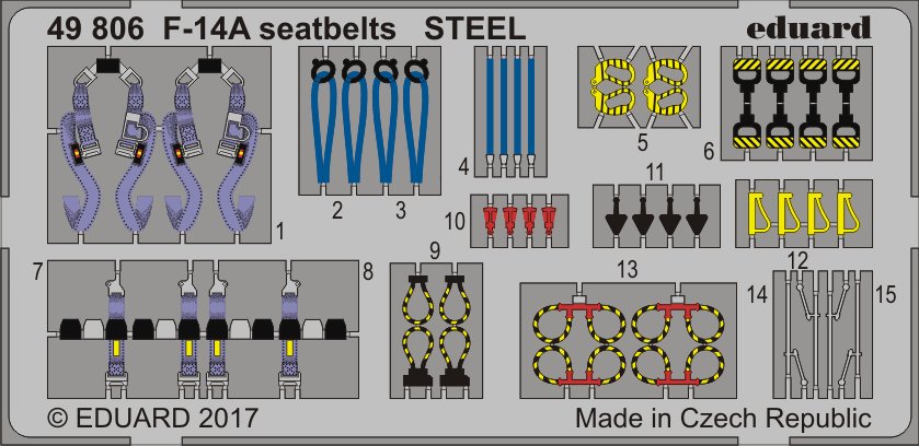 SET F-14A seatbelts STEEL (TAM)