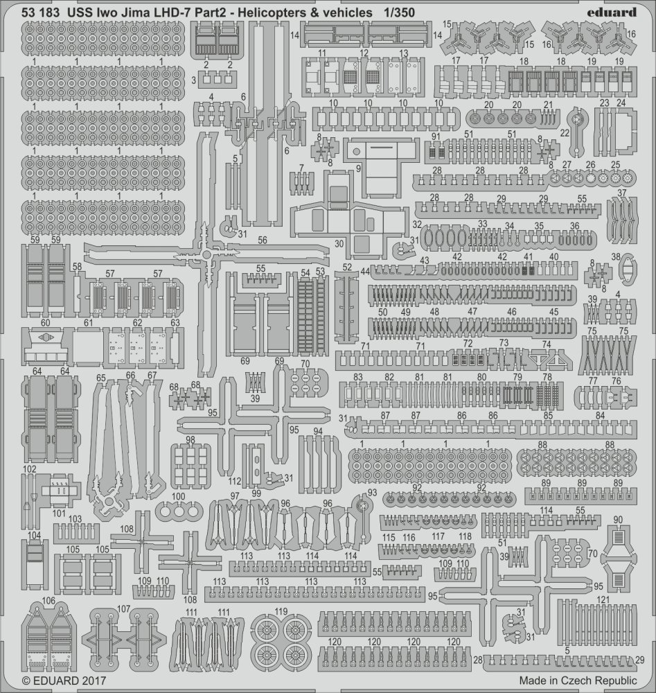 SET 1/350 USS Iwo Jima LHD-7 pt.2 helicopters & ve