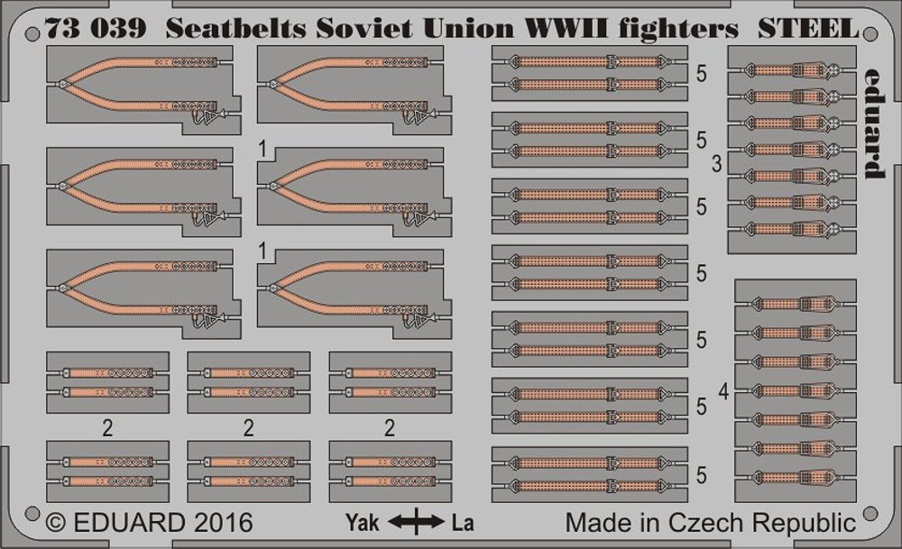 SET 1/72 Seatbelts Sov.Union WWII fighters STEEL