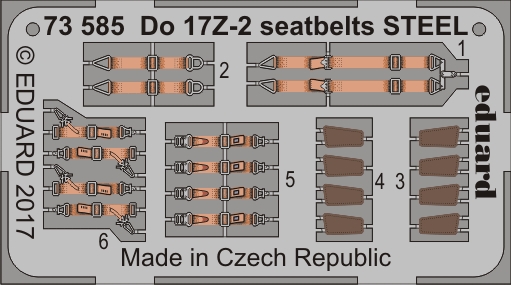 SET Do 17Z-2 seatbelts STEEL (ICM)