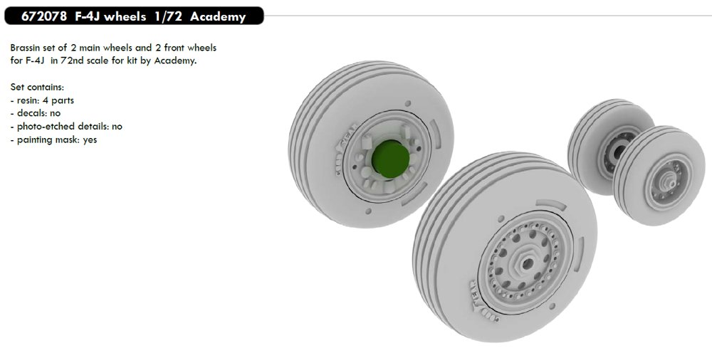 BRASSIN 1/72 F-4J wheels (ACAD)