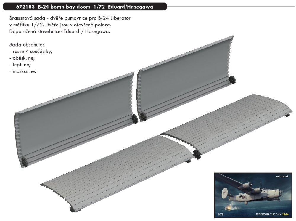 BRASSIN 1/72 B-24 bomb bay doors  (EDU/HAS)